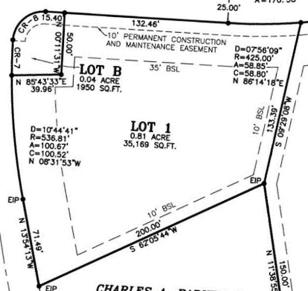 This is a corner lot coming off of Forest Hill road and entering the subdivision.   This is a flat lot with 30% (+/-) trees on the left side of lot once in the subdivision.  This lot also shares the subdivision entrance way.