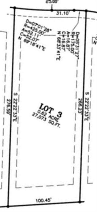 This is an interior lot with gradual slope and 100% full of trees.  Creek on right side separating lot 2 and lot 3.  This is a deep lot that backs up to Core property that cannot be developed.