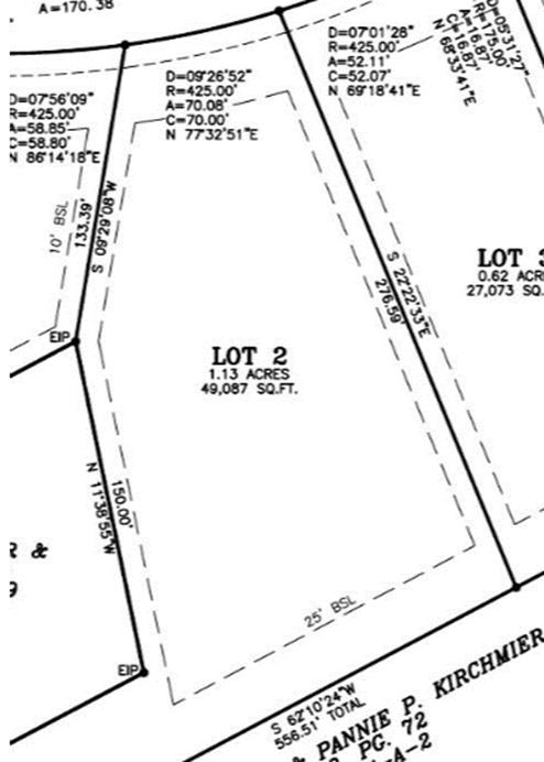 LOT 2:This is an interior flat lot with 15% trees spread between left, back and right side of lot.  Creek on left side separating lot 2 and lot 3.  This is a deep and wide lot that backs up to Core property that cannot be developed.